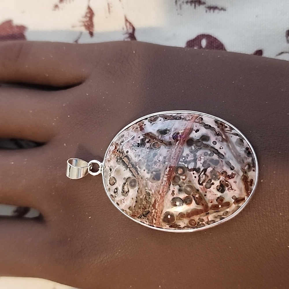 Leopard skin jasper pendent